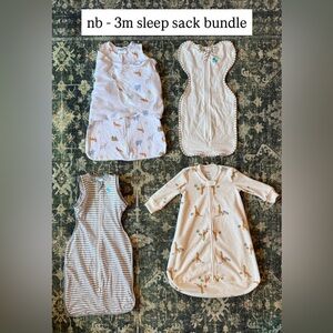 NB-3M | Sleep Sack Bundle | HALO Swaddle + Love to Dream + Carter’s Giraffe